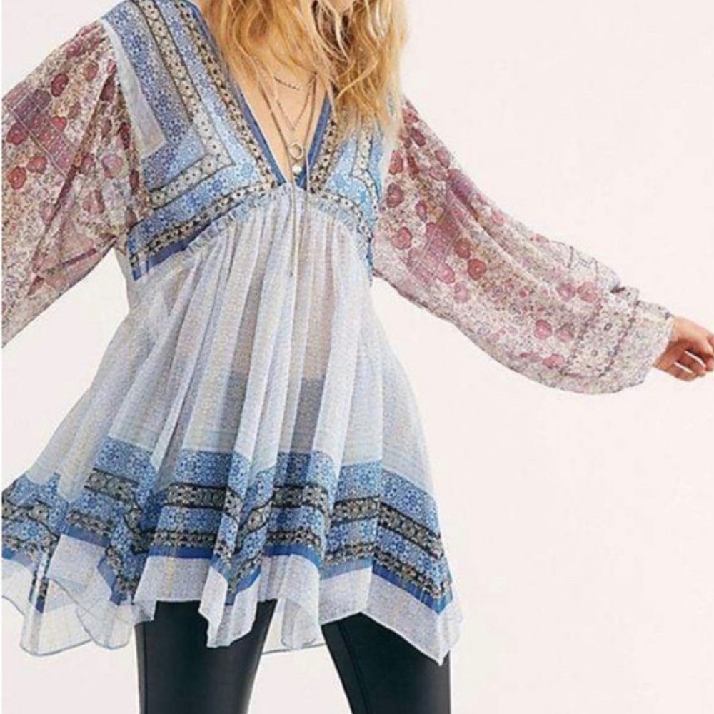 Free people see through festival type blouse